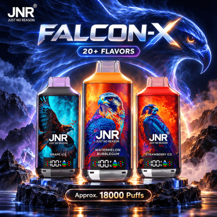 JNR Falcon X 18000 Vape – 50 Flavors & Smart Screen